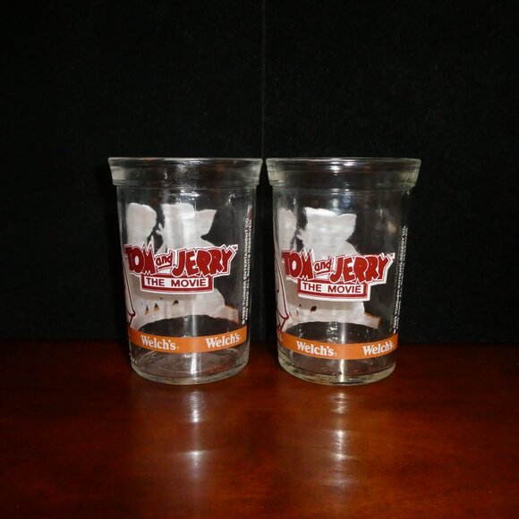 TWO Tom & Jerry Collectible Welch’s Jelly Juice Glasses Warner Bros Looney Toons - Picture 2 of 9